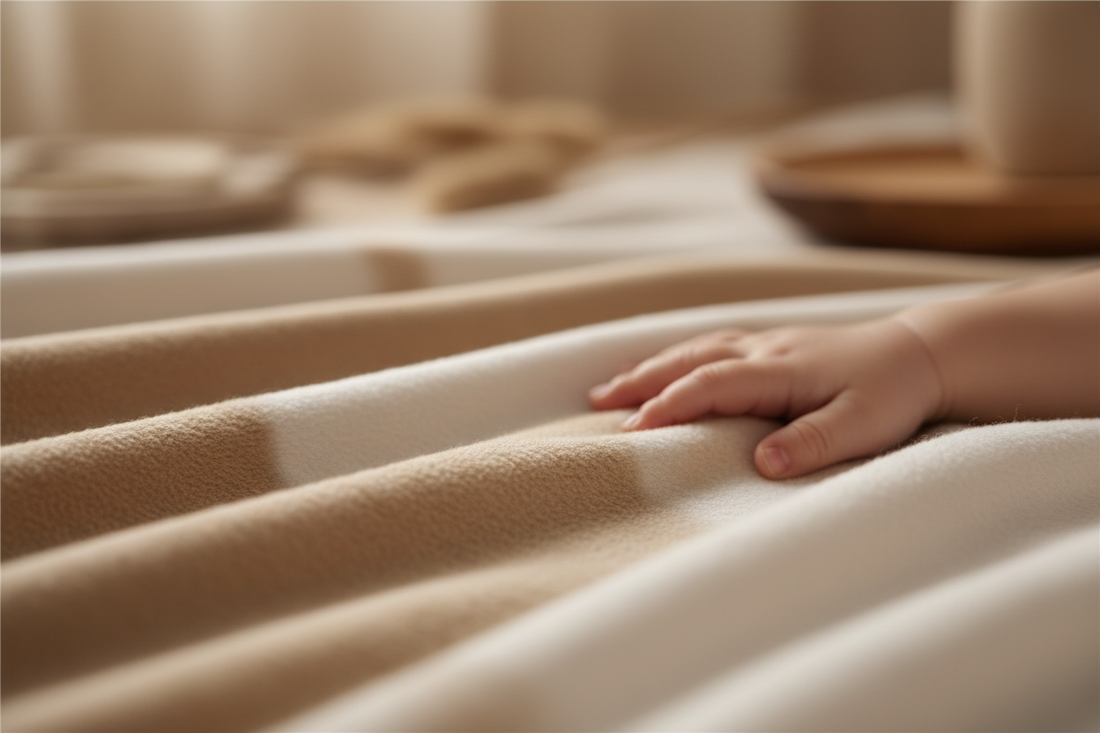 Ultra-soft bamboo fabric texture - gentle and hypoallergenic for baby's sensitive skin