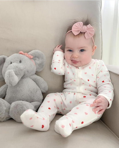 Organic Cotton Baby Pajamas, Boys Girls Zip Front Sleep 'N Play Pjs, Footed Sleeper, Long Sleeve