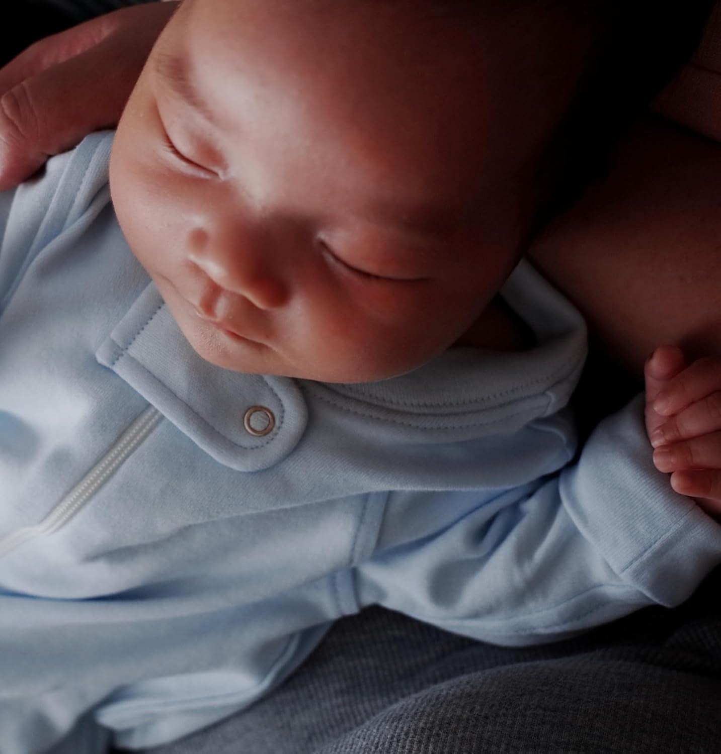 Organic Cotton Baby Boy Girl Zip up Sleep 'N Play Pjs, Footless, Long Sleeve