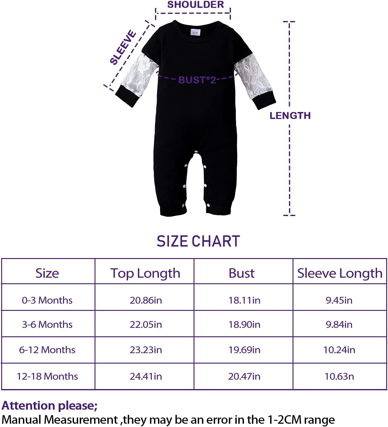 Baby Girl Romper Long Sleeve Footless Pajamas Solid Infant Girl One-Piece Jumpsuit Outfit Clothes