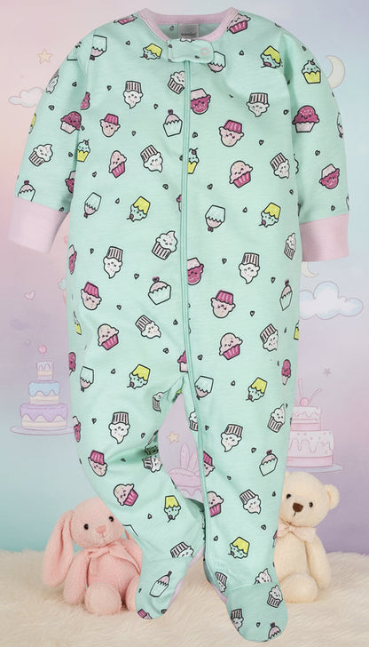 Baby-Girls 4-Pack Sleep 'N Play Footies Multi Pack