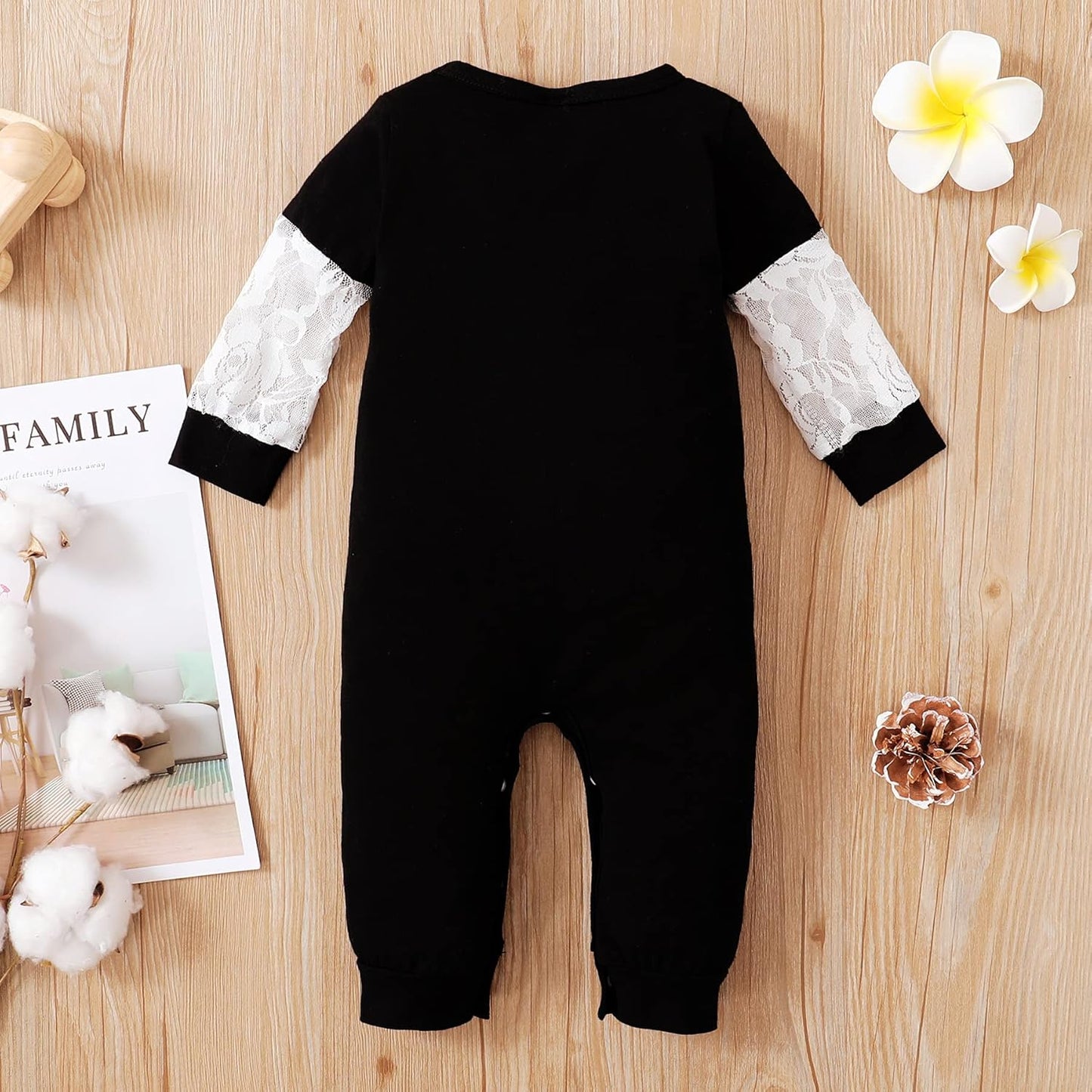 Baby Girl Romper Long Sleeve Footless Pajamas Solid Infant Girl One-Piece Jumpsuit Outfit Clothes